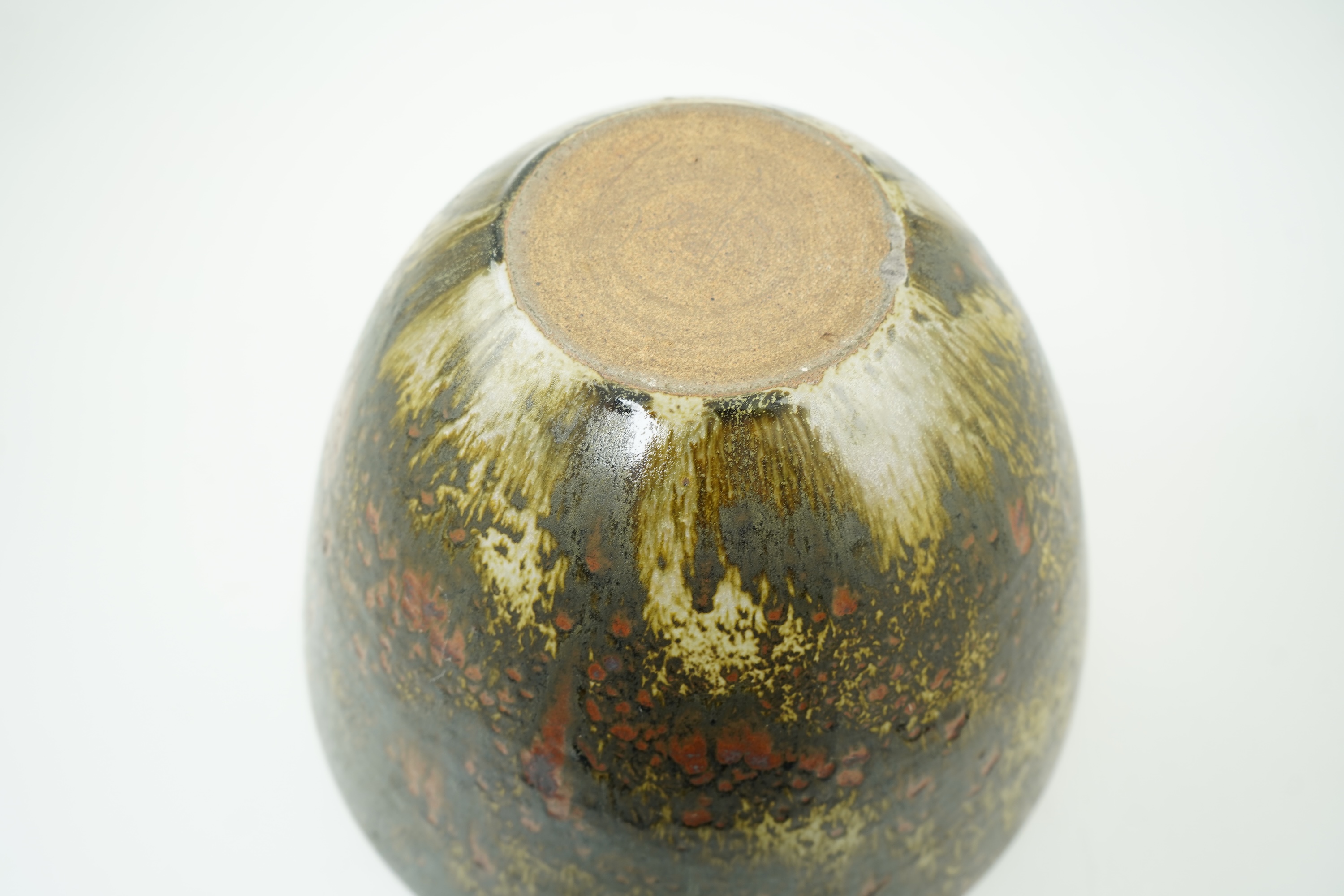Poh Chap Yeap (Chinese/British, 1927-2007): A large deep dappled stoneware bowl